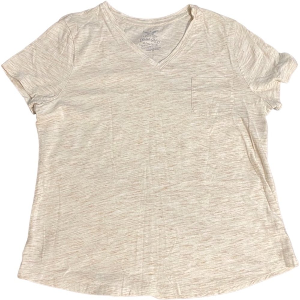 Faded Glory Women's Cream Colored Blouse Size Extra Large